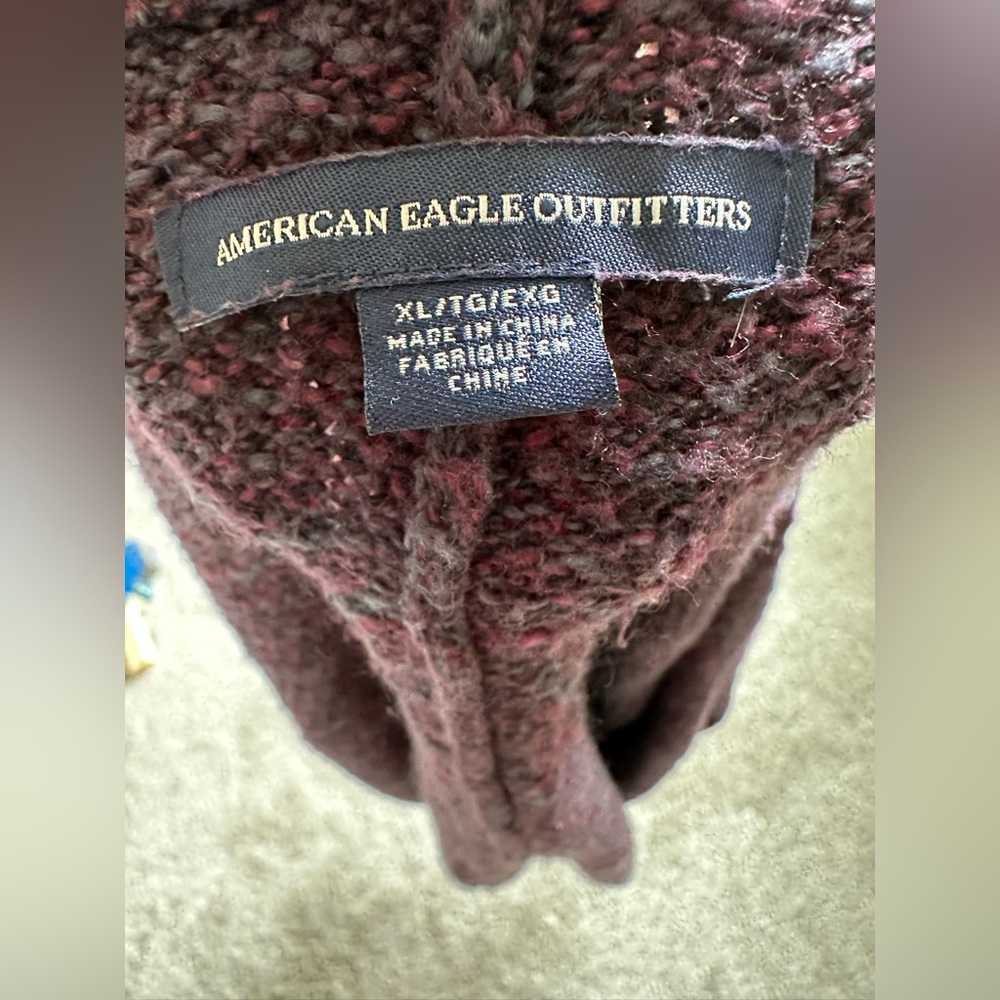 American Eagle Cozy Cardigan with Lace-up Shoulder Details - Picture 7 of 7